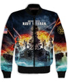 Joycorners United States Veteran U.S Navy Battle Ships War On The Night Sea All Over Printed 3D Shirts