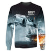 Joycorners United States Veteran U.S Navy Aircraft Carrier Battle On The Sea Typhoon Sky All Over Printed 3D Shirts