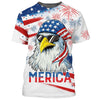 Joycorners Happy Independence Day U.S.A Bald Eagle All Over Printed 3D Shirts