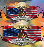Joycorners Thank You For Your Service From One Vet To Another Vet USA Flag Soldier 3D All Over Printed Veil