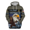 Joycorners United States Veteran U.S Army Soldier On The Beach In Thunder Night Flying Eagle All Over Printed 3D Shirts