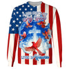 Joycorners CARDINAL Full United States Flag A Big Piece Of My Heart Lives In Heaven Birds All Over Printed 3D Shirts