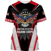 Joycorners U.S.M.C Veteran Land Of The Free Because Of The Brave American Eagle All Over Printed 3D Shirts