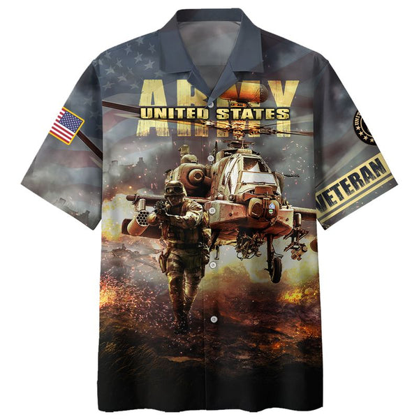 Joycorners United States Veteran U.S Army Helicopter Soldier On The Warfield Daylight All Over Printed 3D Shirts