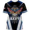 Joycorners United States Veteran U.S Navy Veteran Land Of The Free Because Of The Brave Eagle With U.S Flag Wings All Over Printed 3D Shirts