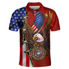 Joycorners U.S.M.C Veteran Honor The Fallen U.S Flag Eagle USMC Logo All Over Printed 3D Shirts