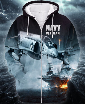 Joycorners United States Veteran U.S Navy Aircraft Carrier Battle On The Sea Typhoon Sky All Over Printed 3D Shirts