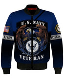 Joycorners United States Veteran U.S Navy Prideful Eagle Navy Blue All Over Printed 3D Shirts