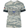 Joycorners U.S.A.F Veteran Light Gray Camo 3D All Over Printed Shirts