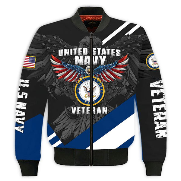 Joycorners United States Veteran U.S Navy Eagle U.S Flag Wings All Over Printed 3D Shirts