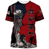 Joycorners U.S.M.C Veteran Honor The Fallen Red All Over Printed 3D Shirts