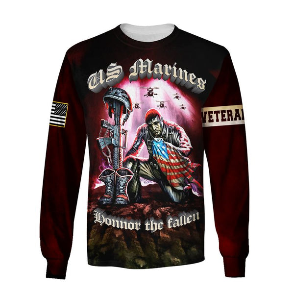 Joycorners US Marines Honnor The Fallen Soldier All Over Printed 3D Shirts