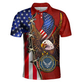 Joycorners U.S.A.F Veteran Honor The Fallen Eagle U.S Flag Red 3D All Over Printed Shirts