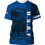 Joycorners U.S.A.F Veteran All Gave Some Some Gave 3D All Blue All Over Printed Shirts