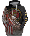 Joycorners U.S.M.C United States Marine Corps Veteran Flying Eagle American Flag 3D All Over Printed Shirts