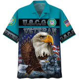 Joycorners U.S.C.G Veteran Flying Eagle All Over Printed 3D Shirts