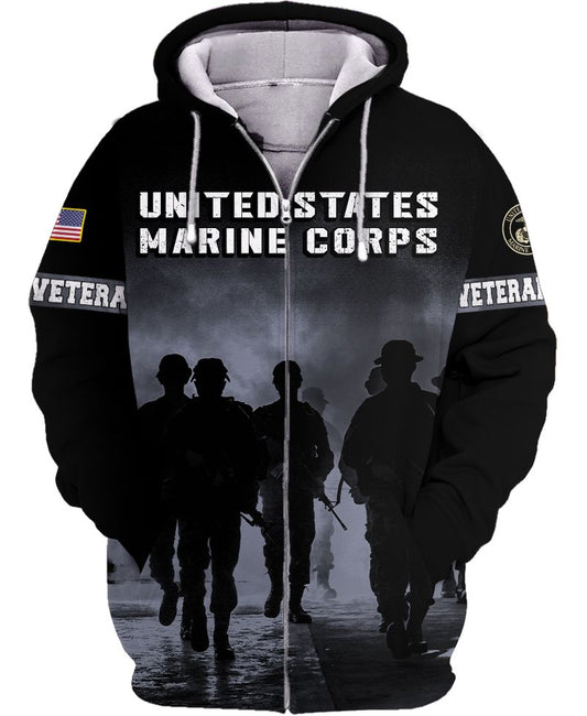 Joycorners U.S.M.C Veteran Soldiers In The Dark All Over Printed 3D Shirts