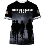 Joycorners United States Veteran U.S Navy Soldiers In The Dark All Over Printed 3D Shirts