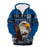 Joycorners U.S.A.F Veteran Flying Eagle And Soldier Fighting On The Beach 3D All Over Printed Shirts