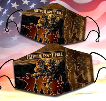 Joycorners Freedom Isn't Free Soldiers 3D All Over Printed Veil