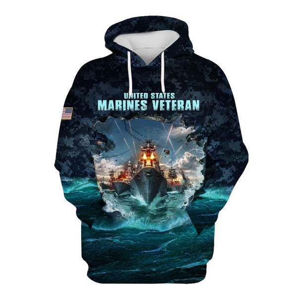 Joycorners United States Marines Veteran Battle Ships On The Day Sea Soldier  All Over Printed 3D Shirts