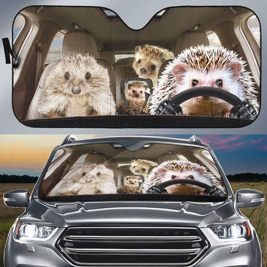 Joycorners Hedgehog CAR All Over Printed 3D Sun Shade