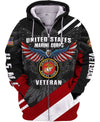 Joycorners U.S.M.C Veteran American Eagle Logo All Over Printed 3D Shirts