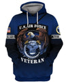 Joycorners U.S.A.F Veteran Eagle Department Of The Air Force Blue 3D All Over Printed Shirts