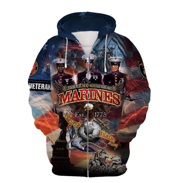 Joycorners U.S.M.C United States Marine Corps Veteran Semper Fidelis U.S Soldiers 3D All Over Printed Shirts