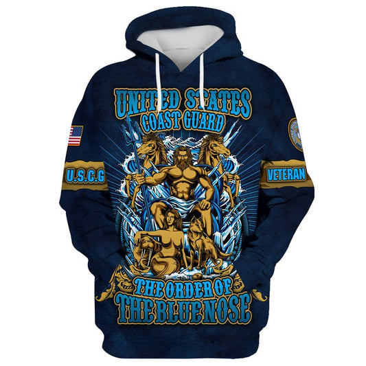 Joycorners U.S.C.G Veteran United States Coast Guard The Order Of The Blue Nose All Over Printed 3D Shirts