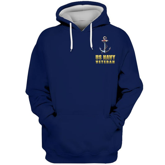 Joycorners United States Veteran U.S Navy Being A Navy Is Honor Being A Papa Is Priceless Blue All Over Printed 3D Shirts