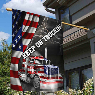 Joycorners Keep On Truckin' U.S Truck 3D All Over Printed Flag