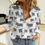 Joycorners Cotton And Linen Farm Animal Saddleback Hampshire All Over Printed 3D Casual Shirt