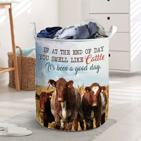 Joycorners Shorthorn - It's Been A Good Day Laundry Basket