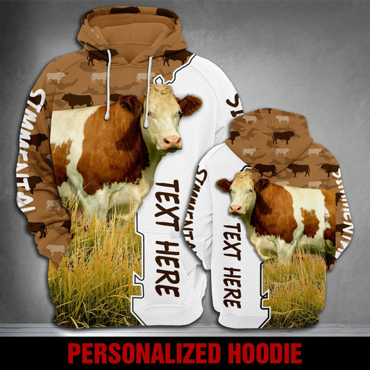 Joycorners Personalized name Simmental Camo All Printed 3D Shirt