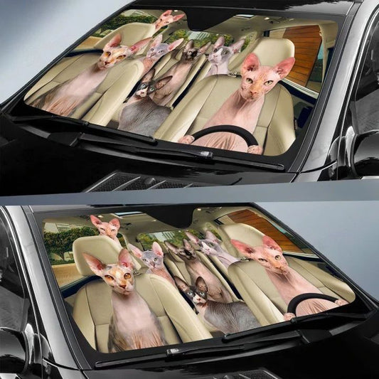 Joycorners Sphynx Cat All Over Printed 3D Sun Shade