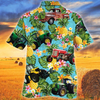 Joycorners Tractors Pineapple Tropical Plant All Over Printed 3D Hawaiian Shirt