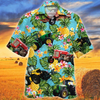 Joycorners Tractors Pineapple Tropical Plant All Over Printed 3D Hawaiian Shirt