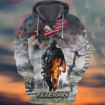 Joycorners U.S Eagle And Army Veteran All Over Printed 3D Shirts