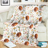 Joycorners Red Angus Floral Pattern Blanket