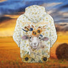 Joycorners Sheep Sunflower Floral Pattern Hoodie