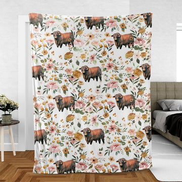 Joycorners Santa Gertrudis Floral Pattern Blanket