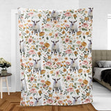 Joycorners Pygmy Goat Floral Pattern Blanket