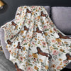 Joycorners Thoroughbred Horse Floral Pattern Blanket