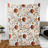 Joycorners Red Angus Floral Pattern Blanket