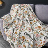 Joycorners White Brahman Floral Pattern Blanket