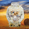 Joycorners Sheep Sunflower Floral Pattern Hoodie