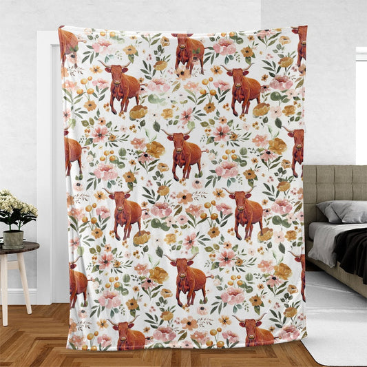 Joycorners Salers Floral Pattern Blanket