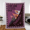 Joycorners Chicken Foot Pattern Purple Background Blanket