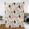 Joycorners Red Brahman Floral Pattern Blanket